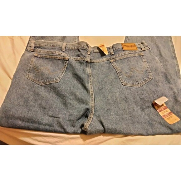 Wrangler Men's Big Size Blue Jeans Size 50X30 Straight Leg - Picture 3 of 3